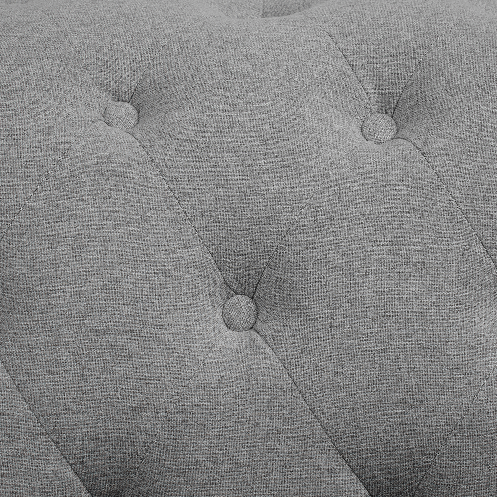 Divano Chesterfield a 2 posti grigio chiaro capitonnè sofà soggiorno