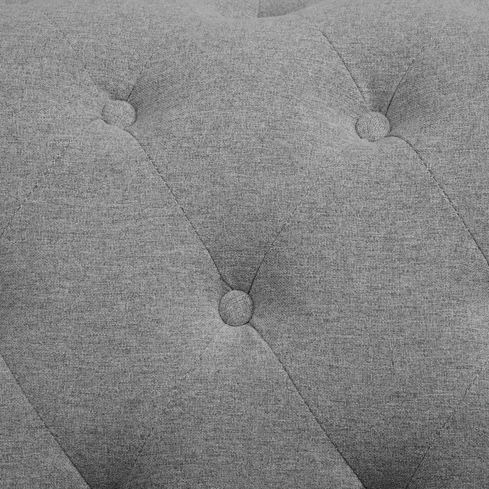 Divano Chesterfield a 2 posti grigio chiaro capitonnè sofà soggiorno