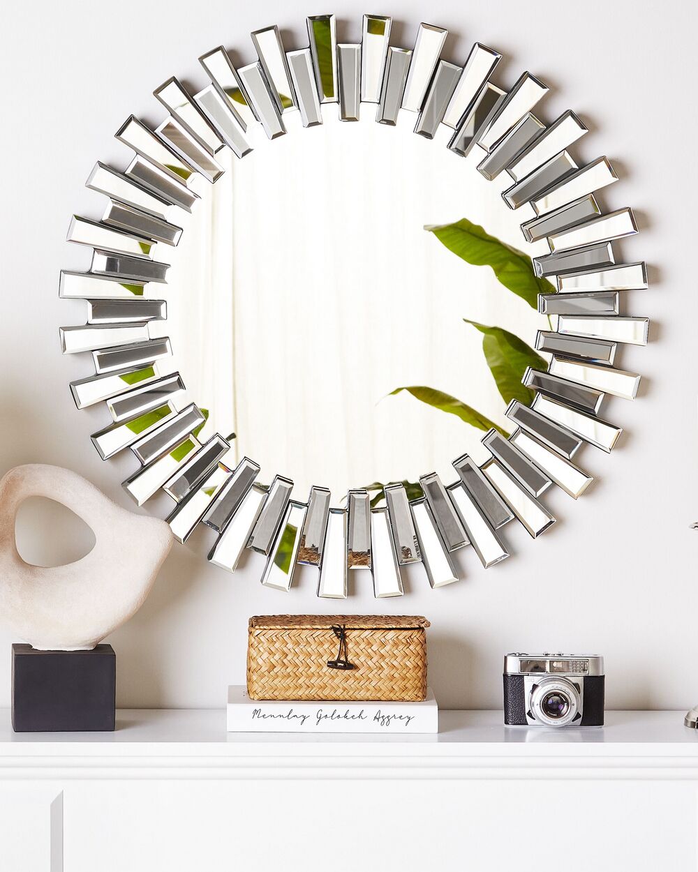 Specchio argento Tondo Lucido Soggiorno Corridoio soggiorno