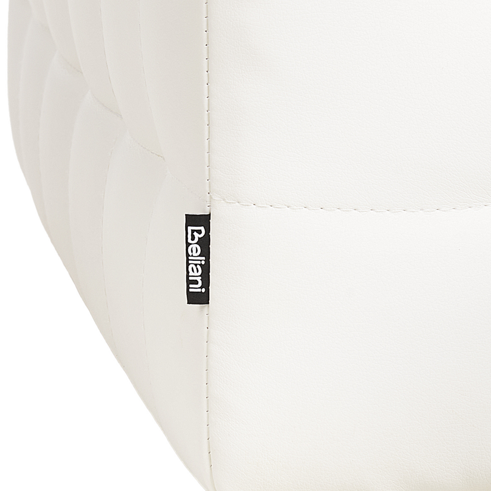 Panca per camera da letto con tappezzeria trapuntata in ecopelle bianca ottomana con contenitore