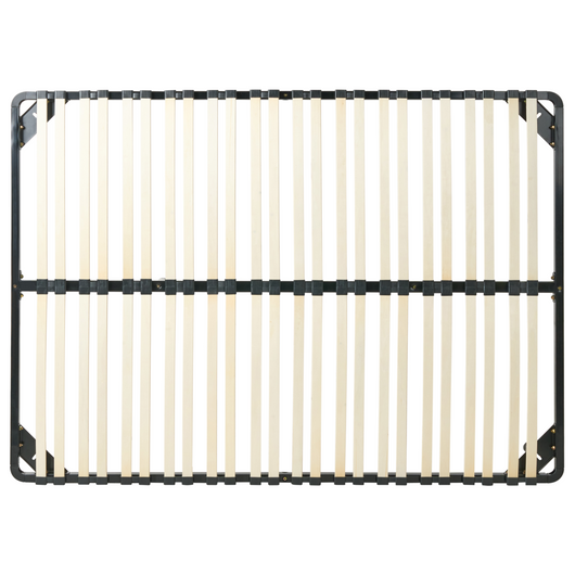 Rete matrimoniale 160 x 200 cm doghe in legno massello struttura in metallo robusto