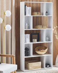 Libreria Bianca 174 x 83 cm Scaffali Grandi e Piccoli Scandinavi