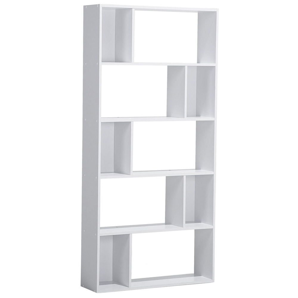 Libreria Bianca 174 x 83 cm Scaffali Grandi e Piccoli Scandinavi