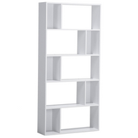 Libreria Bianca 174 x 83 cm Scaffali Grandi e Piccoli Scandinavi