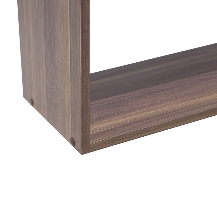 Libreria Legno Scuro e Bianco 174 x 83 cm Scaffali Grandi e Piccoli Scandinavi