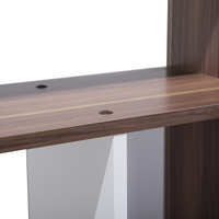 Libreria Legno Scuro e Bianco 174 x 83 cm Scaffali Grandi e Piccoli Scandinavi