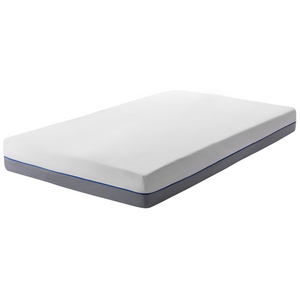 Materasso in memory foam bianco con tessuto grigio 90 x 200 cm media rigida