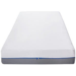 Materasso in memory foam bianco con tessuto grigio 90 x 200 cm media rigida