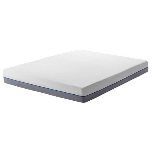 Materasso in memory foam bianco con tessuto grigio 160 x 200 cm medio Firm