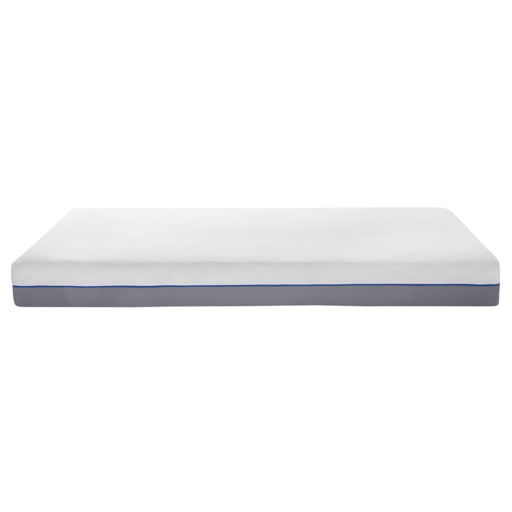 Materasso in memory foam bianco con tessuto grigio 160 x 200 cm medio Firm