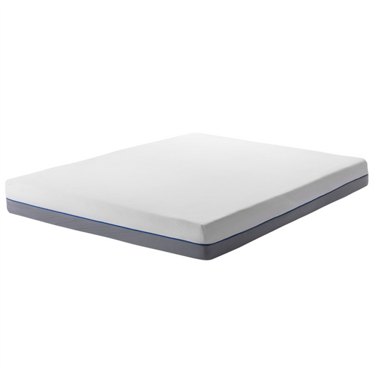 Materasso in memory foam bianco con tessuto grigio 180 x 200 cm medio Firm