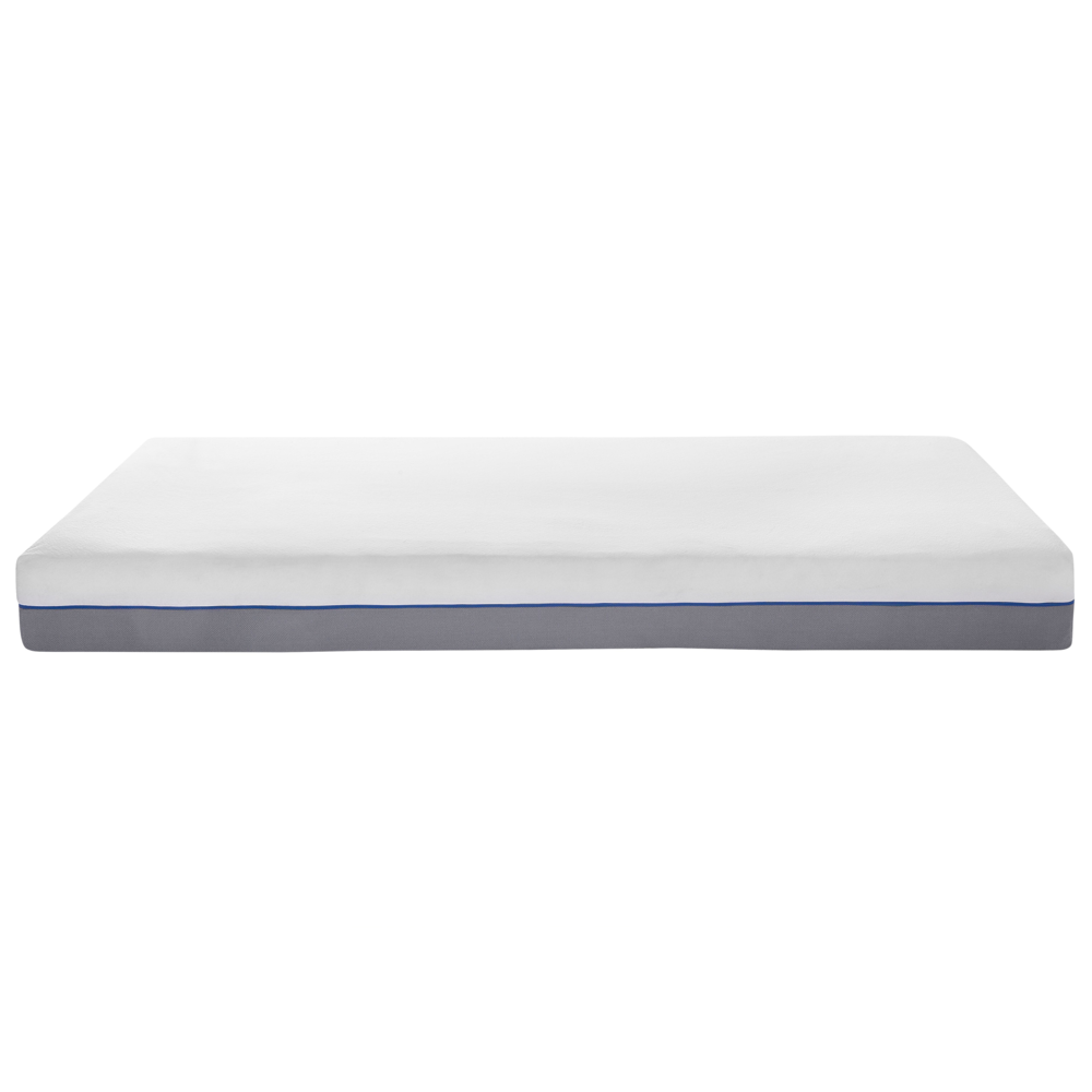 Materasso in memory foam bianco con tessuto grigio 180 x 200 cm medio Firm