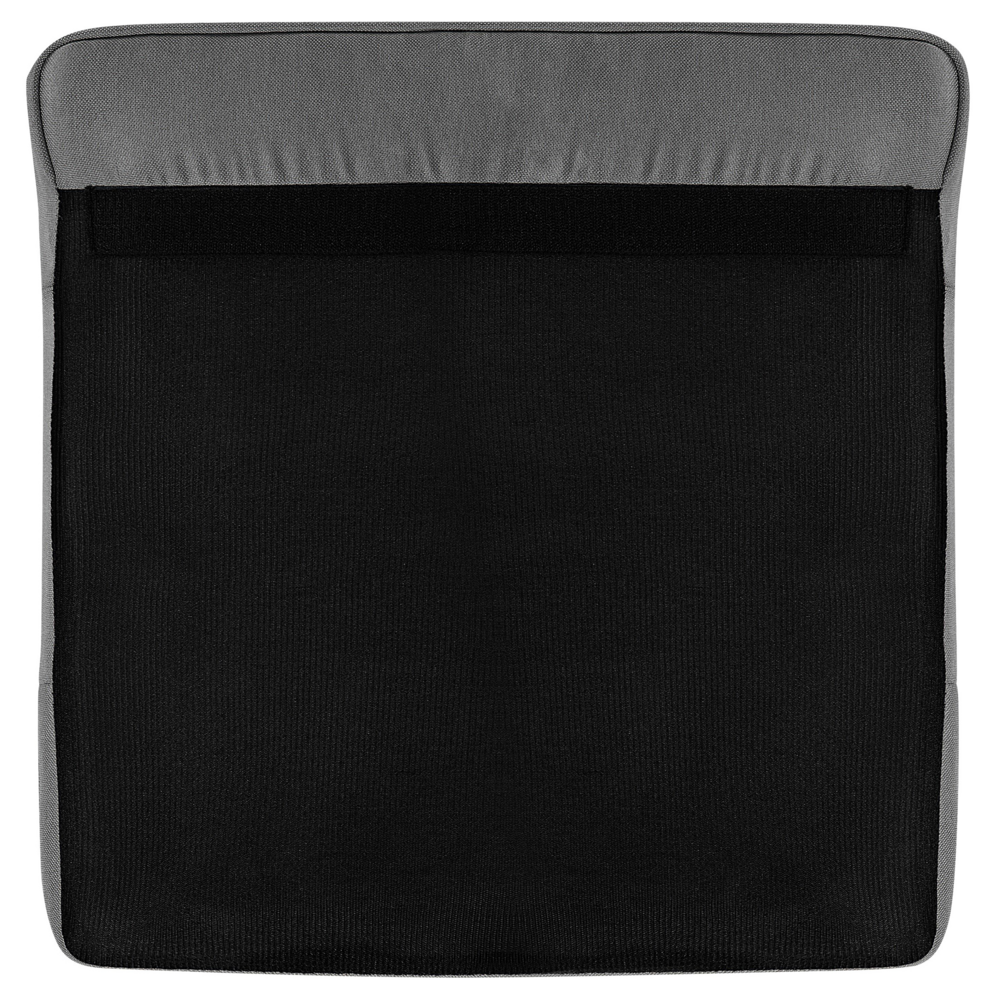 Poltrona Chesterfield Rivestimento in Tessuto Grigio Chiaro Gambe in Legno Scuro Contemporanea