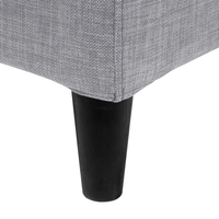 Letto 180 x 200 cm con rete a doghe in tessuto grigio contemporanea