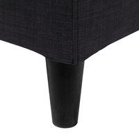 Letto 160 x 200 cm Rete a doghe in tessuto Nero con LED bianco contemporaneo