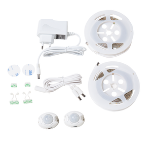 Letto 160 x 200 cm Rete a doghe in tessuto Nero con LED bianco contemporaneo