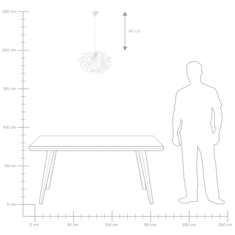 Lampadario con Paralume Decorativo Irregolare Bianco illuminazione