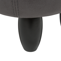 Sgabello per bambini Animale Elefante con contenitore con gambe in legno in ecopelle grigio scuro Poggiapiedi per la cameretta dei bambini