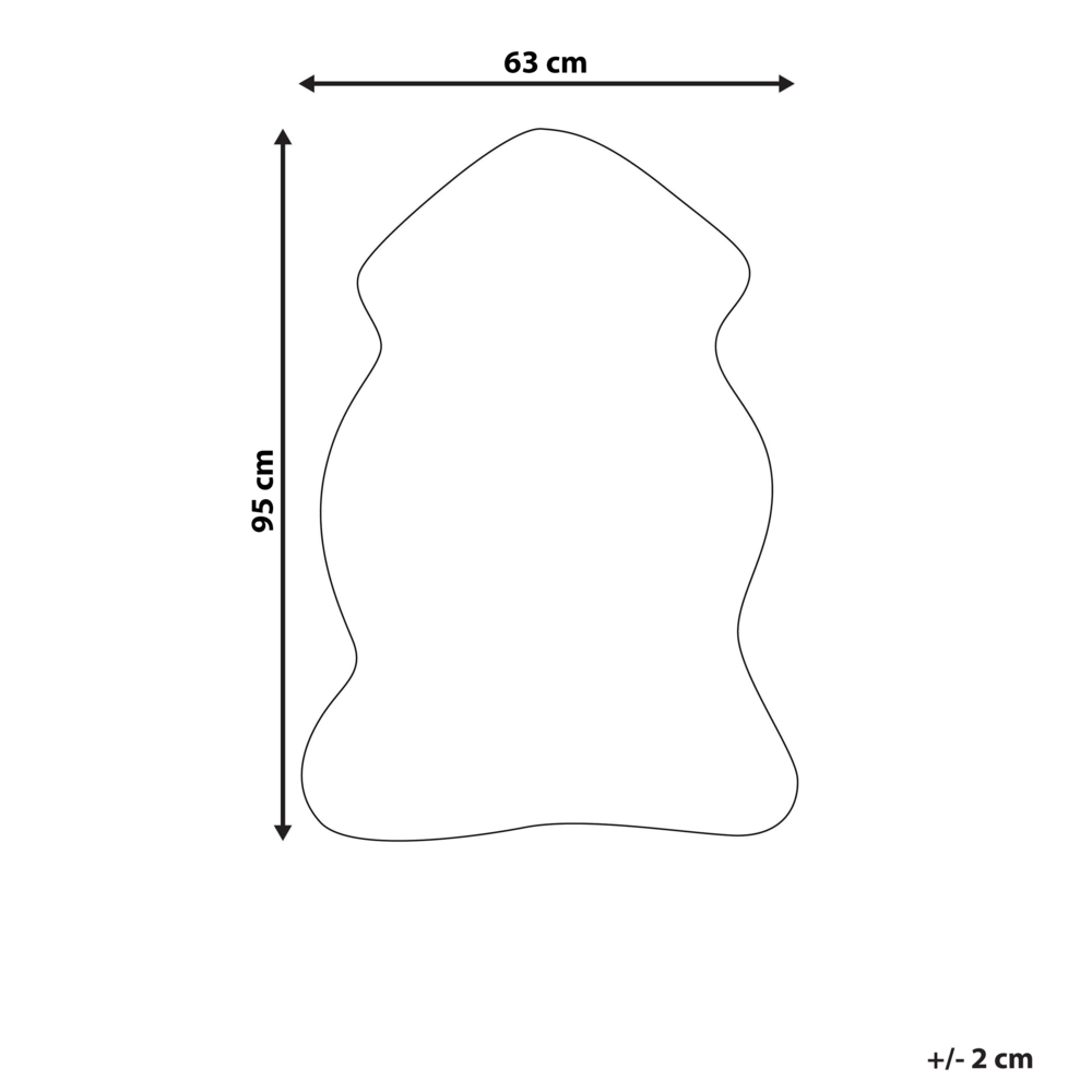 Tappeto in finta pelle di pecora marrone 63 x 95 cm alto pelo rustico
