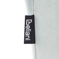 Set di 2 sedie da pranzo con sedile imbottito in velluto verde menta con braccioli e gambe in metallo Nero