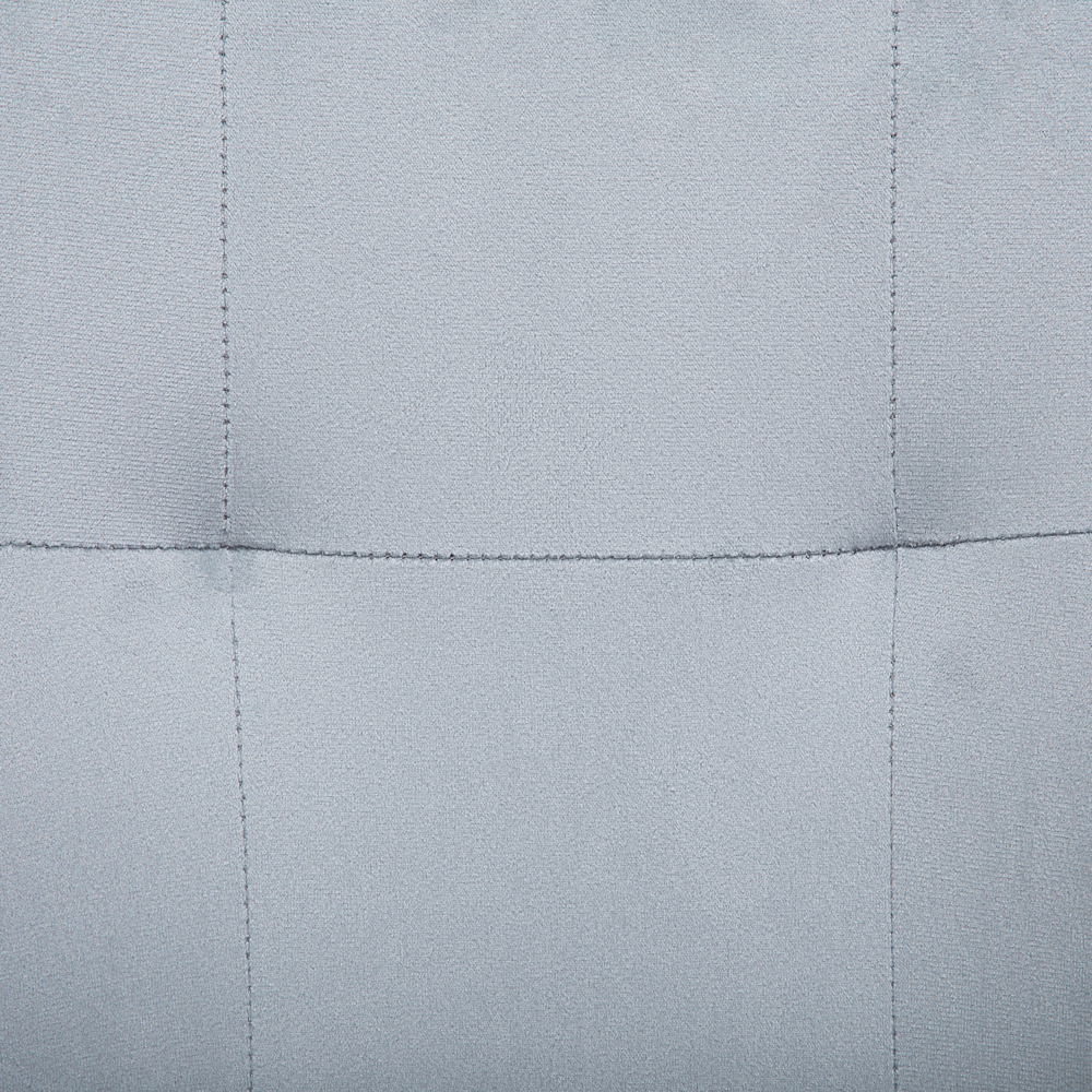 Set di 2 sedie da pranzo con sedile imbottito in velluto grigio chiaro con braccioli e gambe in metallo Nero