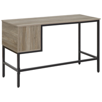 Scrivania da Ufficio Legno Scuro e Nera 120 x 48 cm 2 Cassetti Industrial