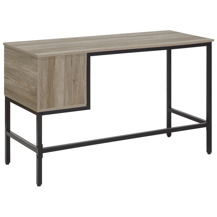 Scrivania da Ufficio Legno Scuro e Nera 120 x 48 cm 2 Cassetti Industrial