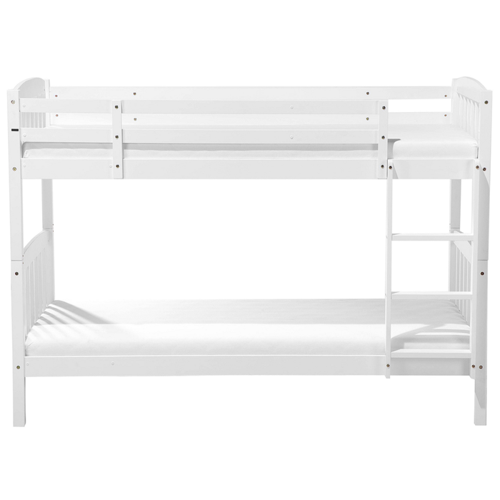 Letto a castello letto doppio in legno di pino bianco singola misura 90 x 200 per bambini in cameretta