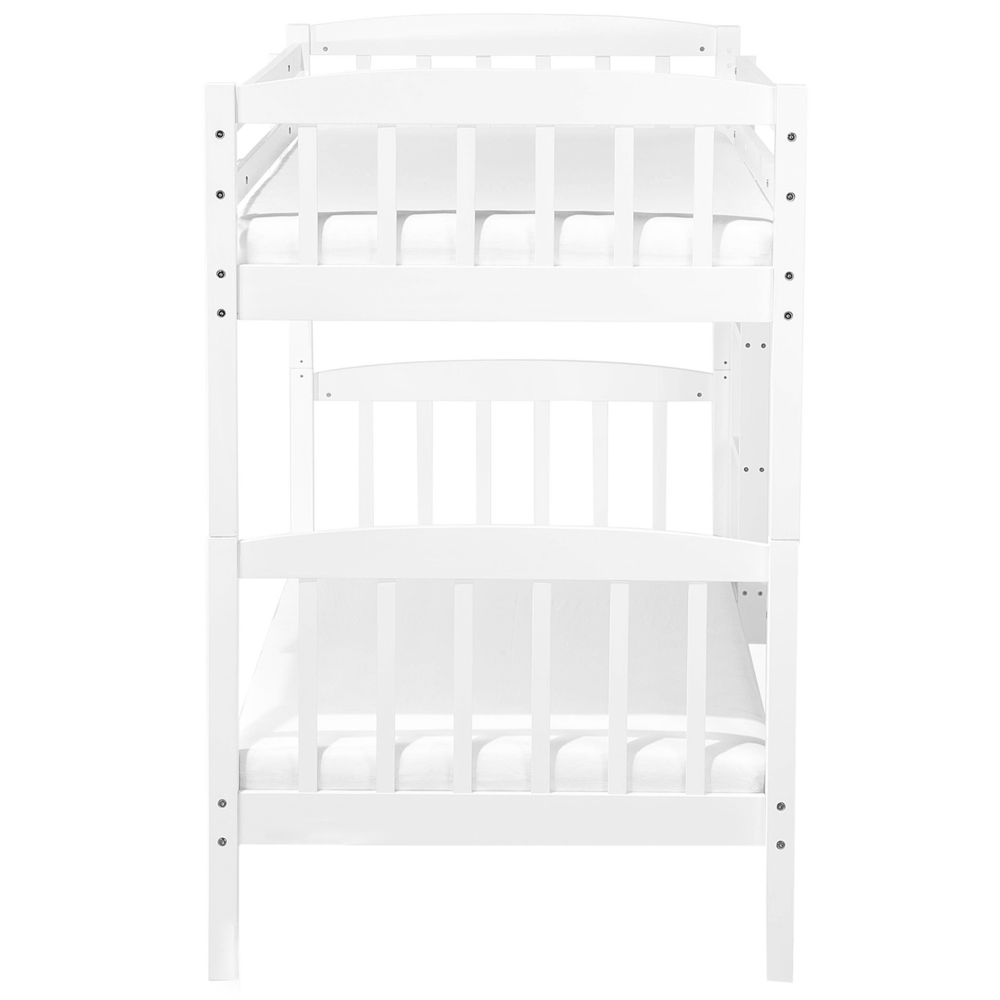 Letto a castello letto doppio in legno di pino bianco singola misura 90 x 200 per bambini in cameretta