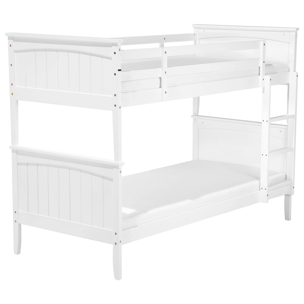 Letto a castello letto doppio in legno di pino bianco singola misura 90 x 200 per bambini in cameretta