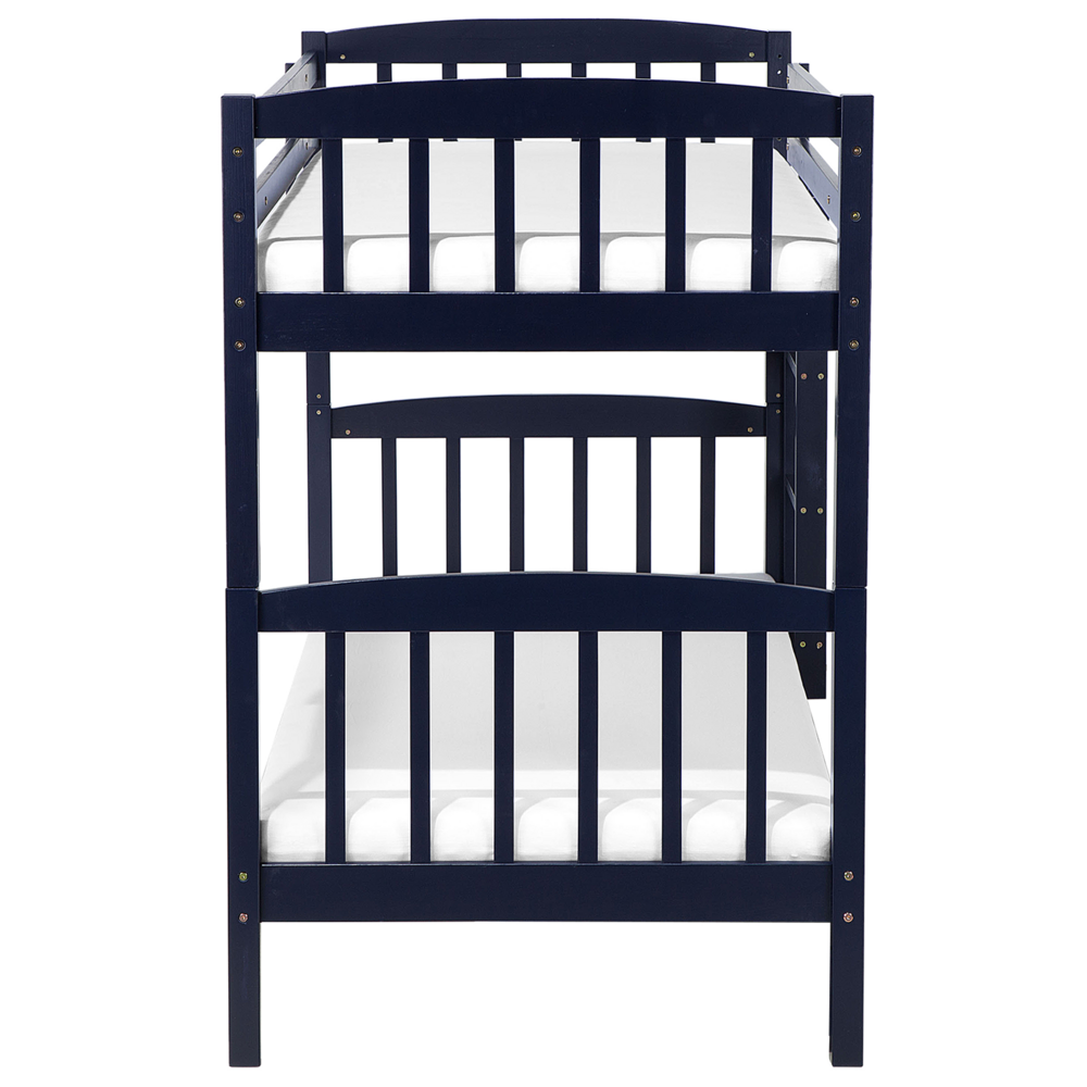 Letto a castello letto doppio in legno di pino blu scuro Single Size 90 x 200 di altezza per bambini cameretta