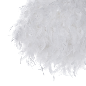 Lampada a Sospensione Piume Bianche Forma Rotonda Glam Moderna