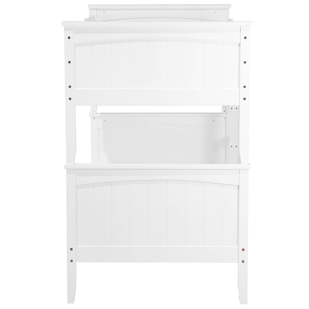 Letto a castello letto doppio in legno di pino bianco singola misura 90 x 200 per bambini in cameretta