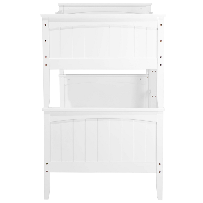 Letto a castello letto doppio in legno di pino bianco singola misura 90 x 200 per bambini in cameretta