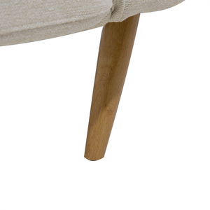 Divano letto Beige Tessuto Imbottito 3 Posti Schienale Reclinabile Quadrato Trapuntato