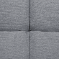 Divano Letto Rivestito In Tessuto Grigio A 3 Posti Schienale Reclinabile Quadrato Trapuntato