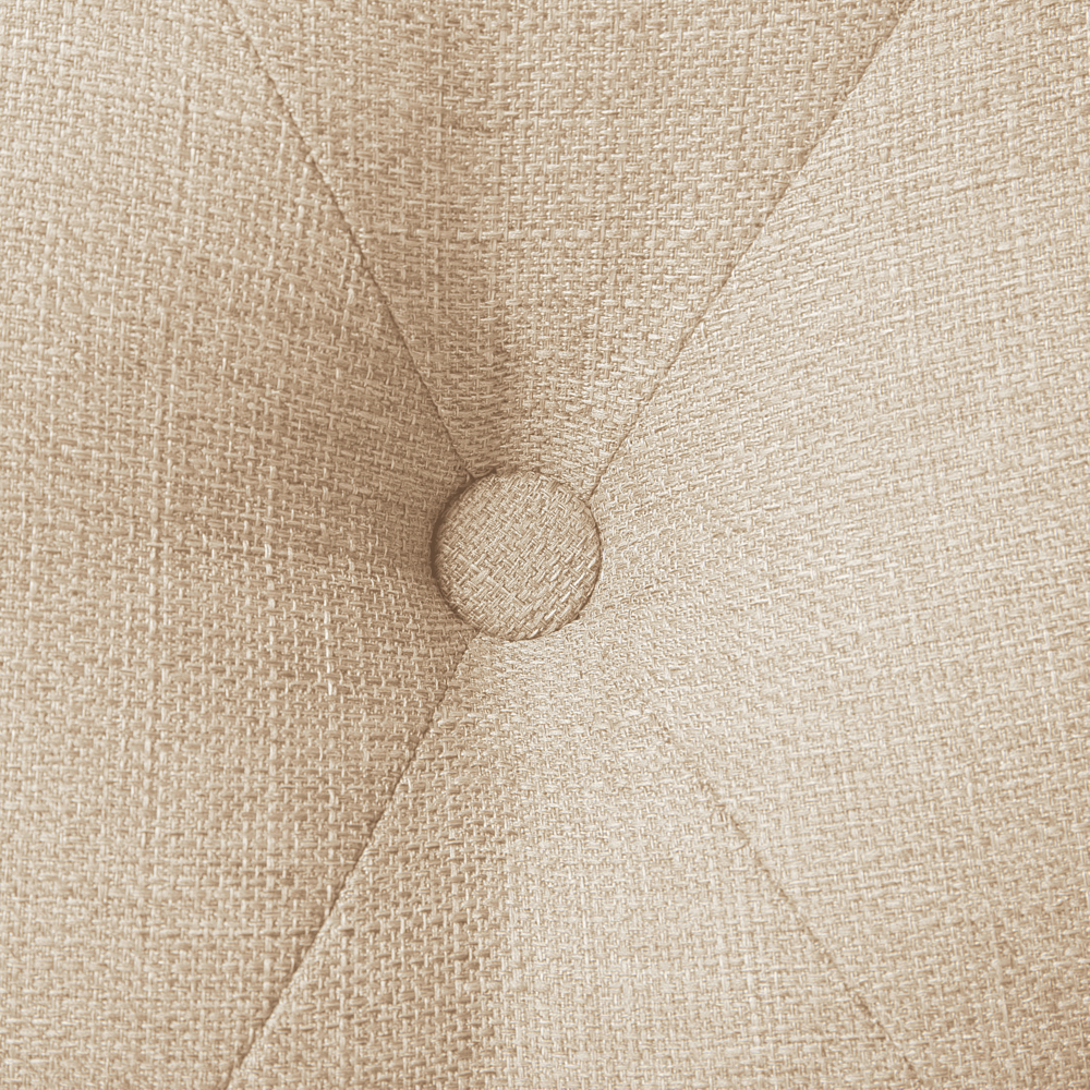 Letto a doghe Beige Poliestere Tessuto Imbottito Poggiatesta Trapiantato 6ft EU Super King Size 180 x 200 cm Design Moderno
