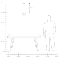 Lampada a Sospensione lampadario a Globo Moderno in Vetro Trasparente