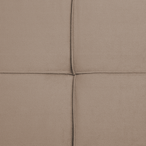 Divano Letto Beige 3 Posti Imbottito Trapuntato Gambe In Metallo Click Clack