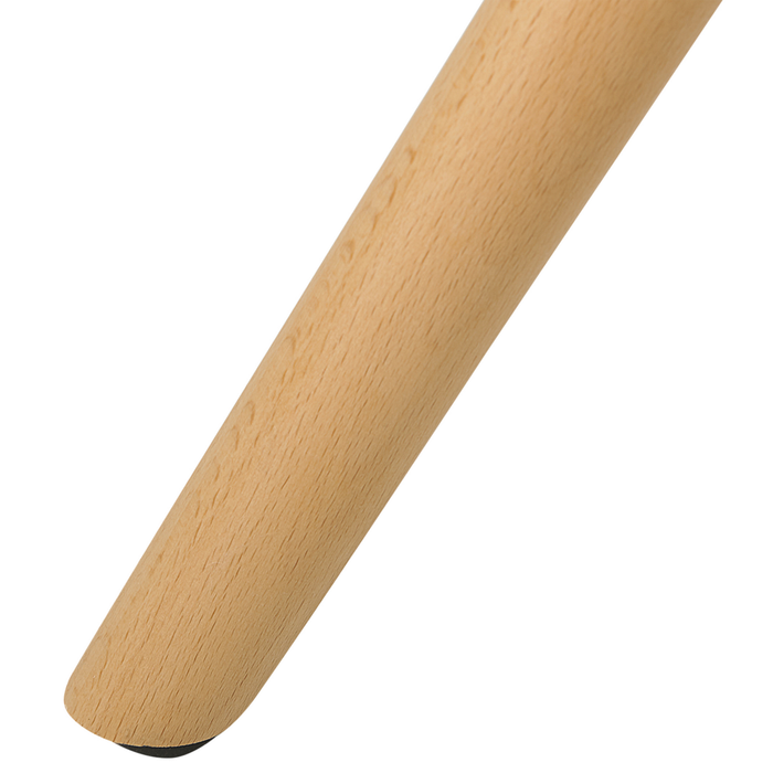 Set di 2 sedie da pranzo Sedile in ecopelle bianca Gambe in legno eleganti