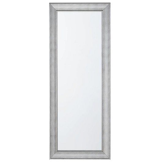 Specchio da Parete Argento 50 x 130 cm Verticale Soggiorno Camera da Letto Comò Finitura Gesso