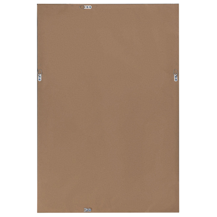 Specchio sospeso da parete argento 61 x 91 cm verticale soggiorno camera da letto comò finitura gesso