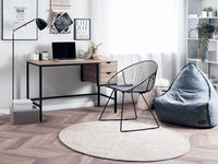 Scrivania da Ufficio Legno Scuro e Nera 120 x 48 cm 2 Cassetti Industrial