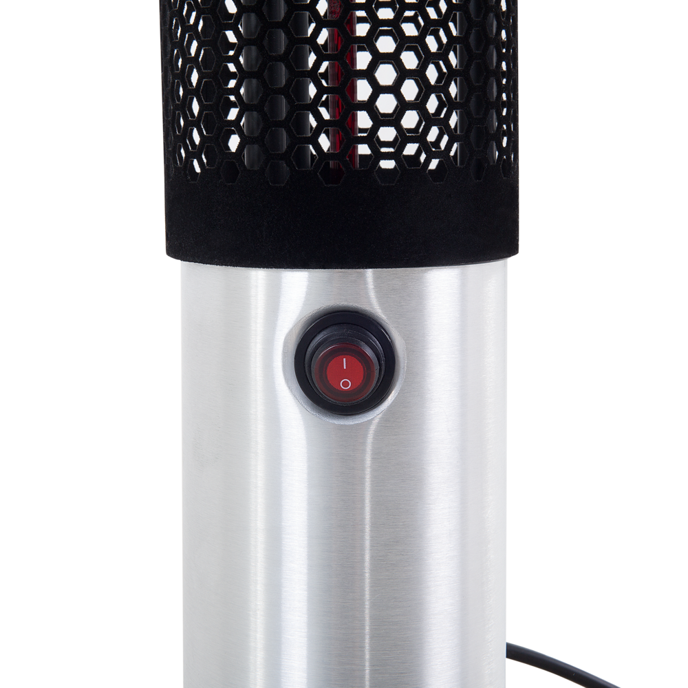 Riscaldamento da esterno stufa da pavimento da giardino nero e in vetro