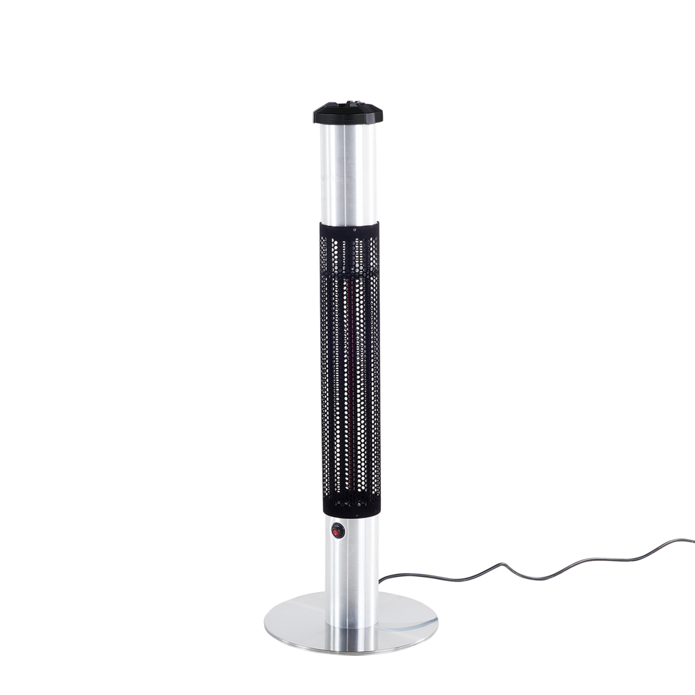 Riscaldamento da esterno stufa da pavimento da giardino nero e in vetro