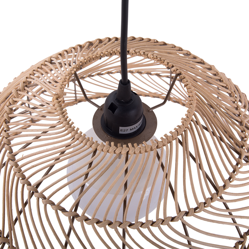 Lampada a sospensione in vimini Rattan a forma di campana Lampada a sospensione in stile boho