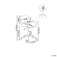 Sedia da scrivania Sedile regolabile in altezza con alzata a gas imbottita in ecopelle nera con sedia girevole per operatore