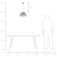 Lampada a sospensione in vimini Rattan a forma di campana Lampada a sospensione in stile boho
