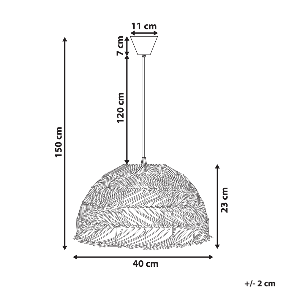 Lampada a sospensione in vimini Rattan a forma di campana Lampada a sospensione in stile boho