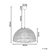 Lampada a sospensione in vimini Rattan a forma di campana Lampada a sospensione in stile boho